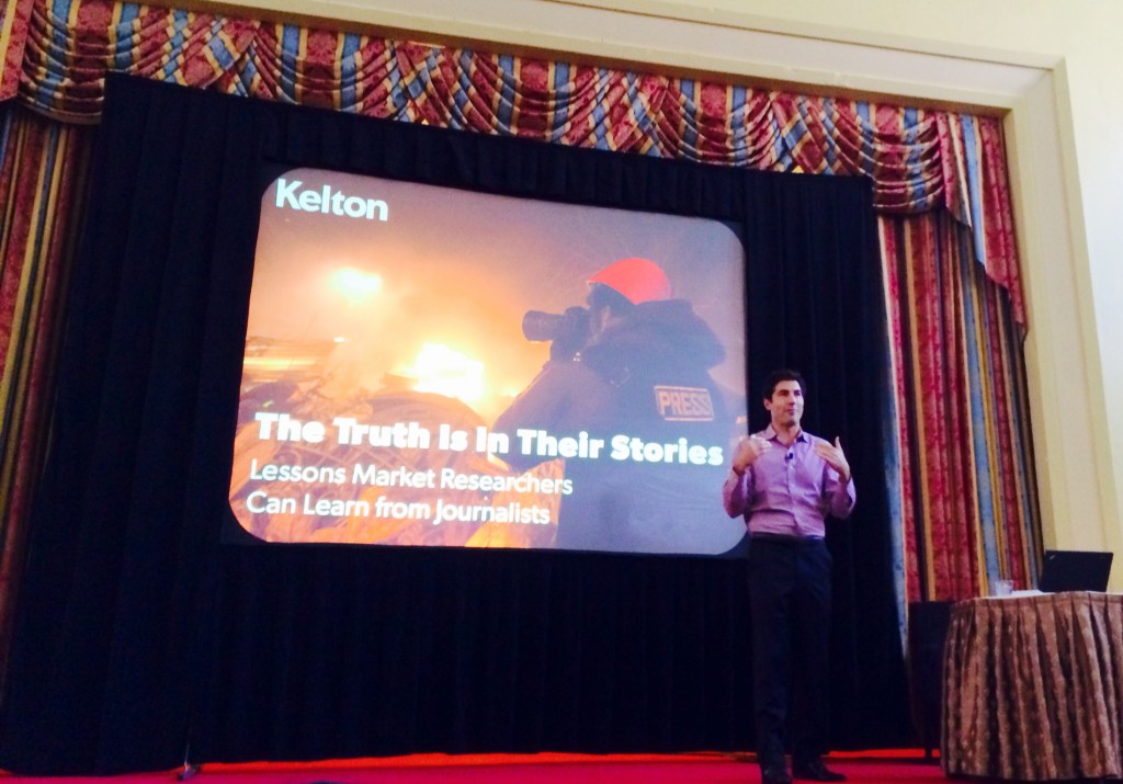 Tom Bernthal at TMRE Conference 2014 Market Research Storymaking Kelton